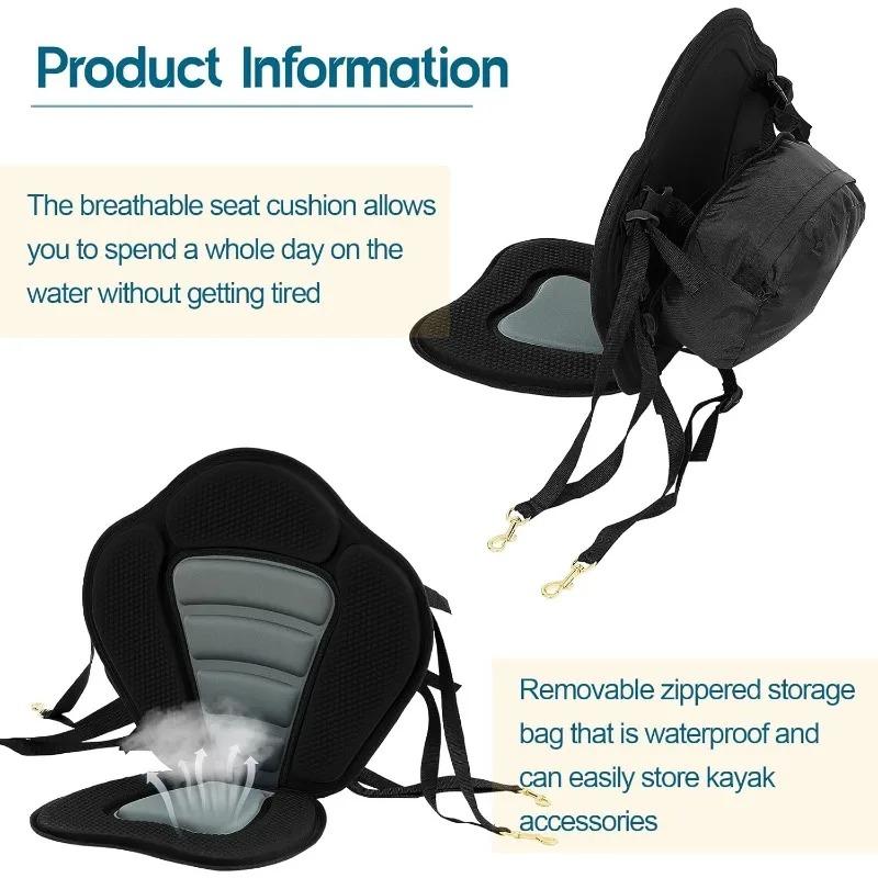 Scaun Caiac Reglabil Scaun Caiac Universal Căptușit Scaun Spate Îngroșat pentru Caiac-Canoe Rafting Pescuit