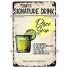 SQDGLZDrink Specials Metal Sign Vintage Plaque Plate Wall Decor For Pub Bar Cocktail Recipes Tin Sign Whiskey Menu Poster