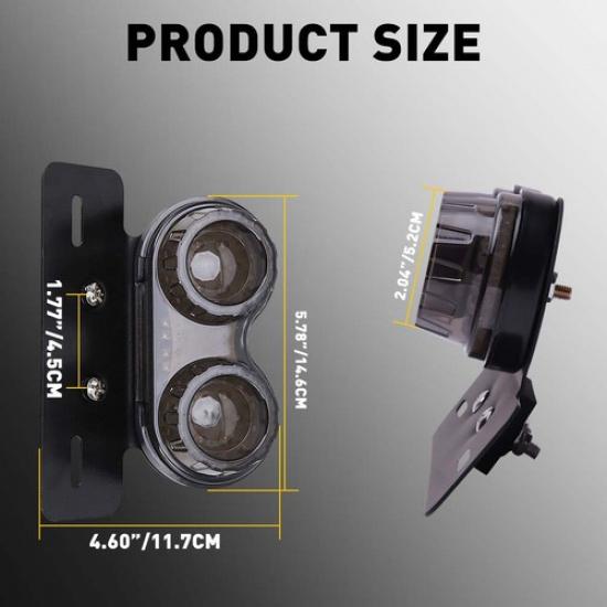 Motocycle Taillight Integrate LED Brake Turn Signal Lamp Plate w/License Bracket