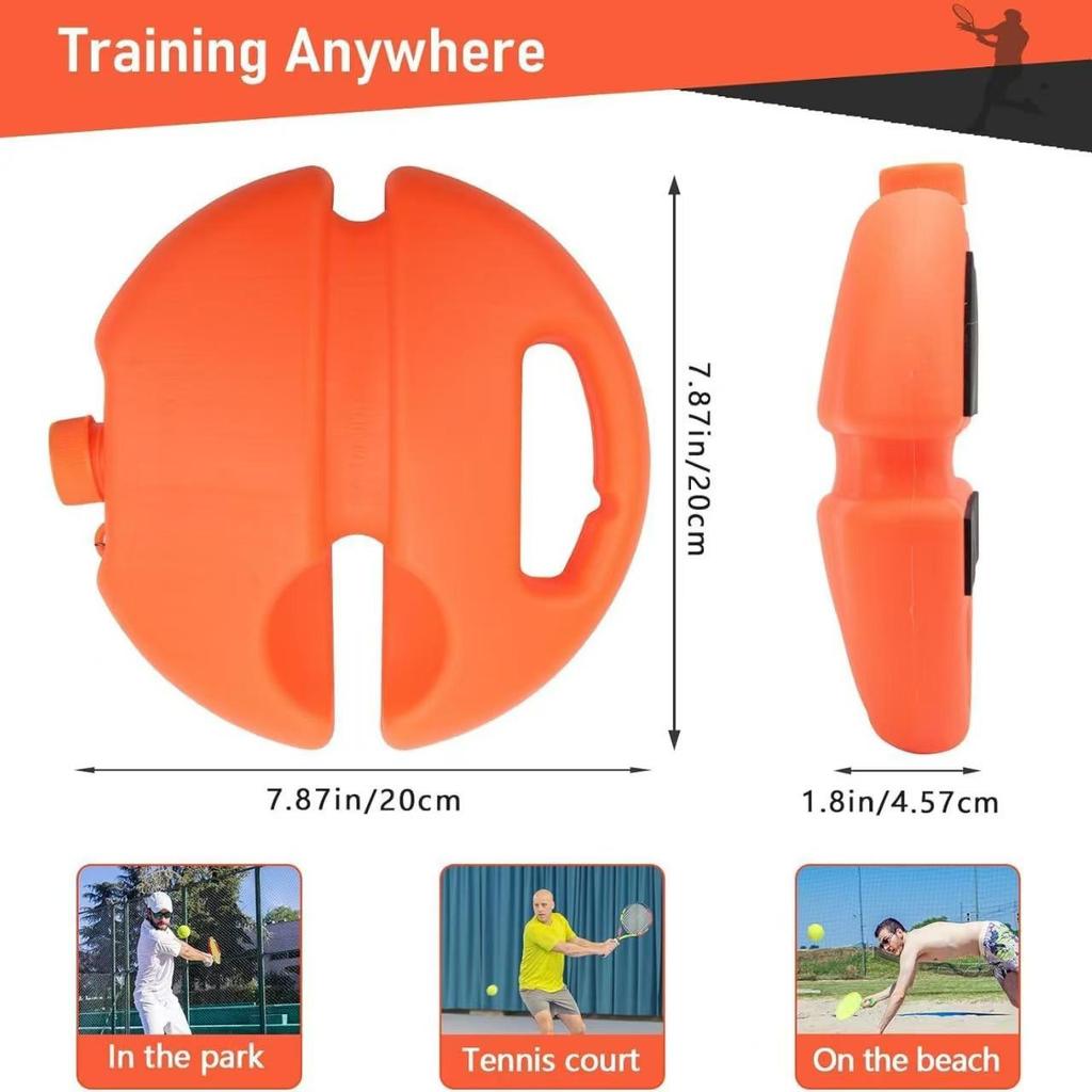 Tennis Trainer Solo Practice Device with Elastic Rope for Beginners