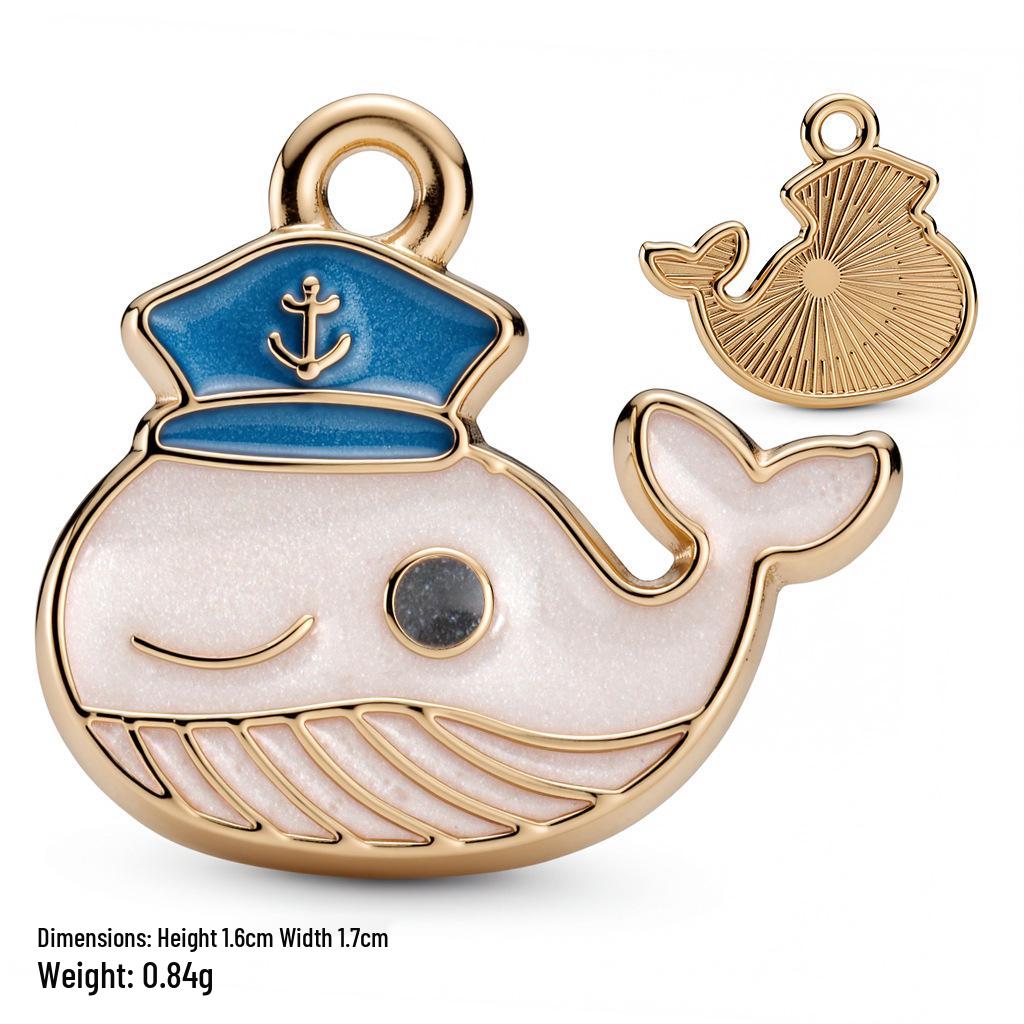 Colorful Alloy Ocean Charm Pendant for DIY Bracelets & Keychains