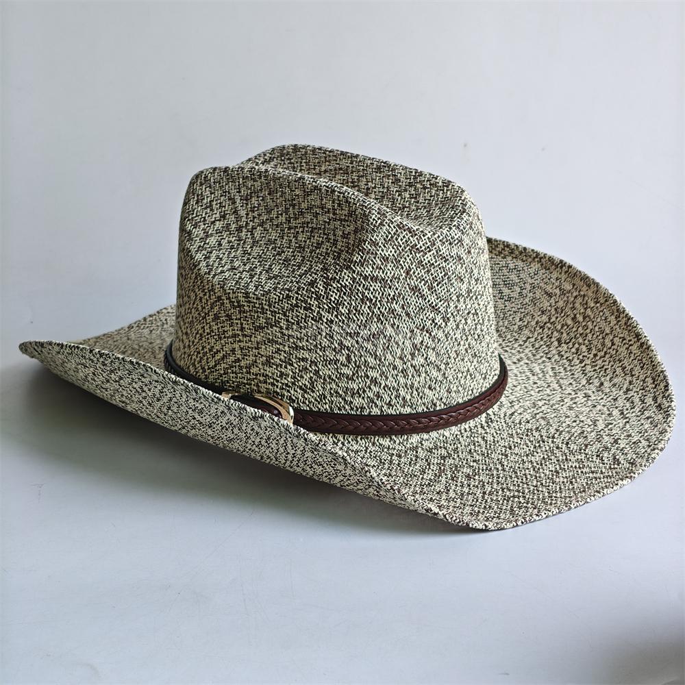 Sombrero de Vaquero Occidental de Ala Ancha Sombrero Tejido a Máquina Para Mujeres Hombres Protección Solar para Exteriores Playa Viajes Vacaciones