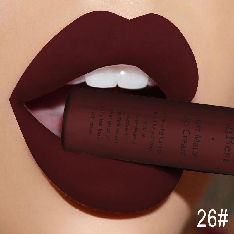 Long Lasting Liquid Lipstick in A Waterproof Matte End, Featuring A Dark Red Black, Perfect for Women'S Makeup, Including Lip Gloss and Lip Tint