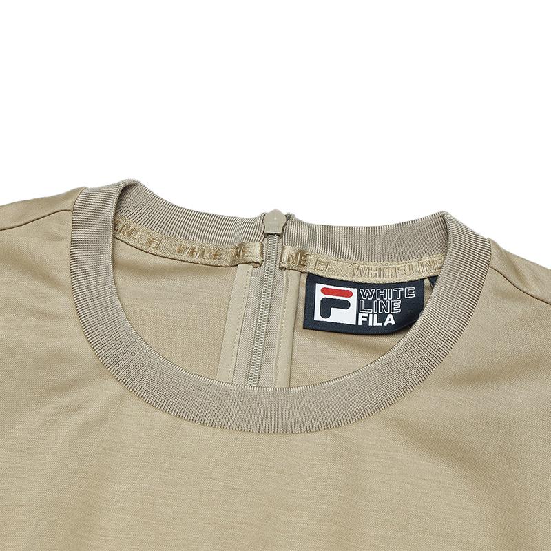 Fila Business Minimalist Fashion Short Sleeve Dress Women Dresses Light-Chocolate F51W439301FBN