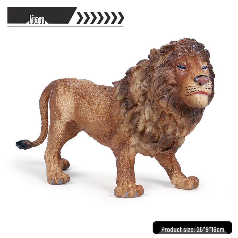 Lion Pride Simulation: Male & Female African Lion Figurines - Plastic Wild Animal Action Models