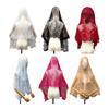 Fashion Lace Trim Bridal Headscarf Vintage Breathable Women Shawl Flower Mandira Veil
