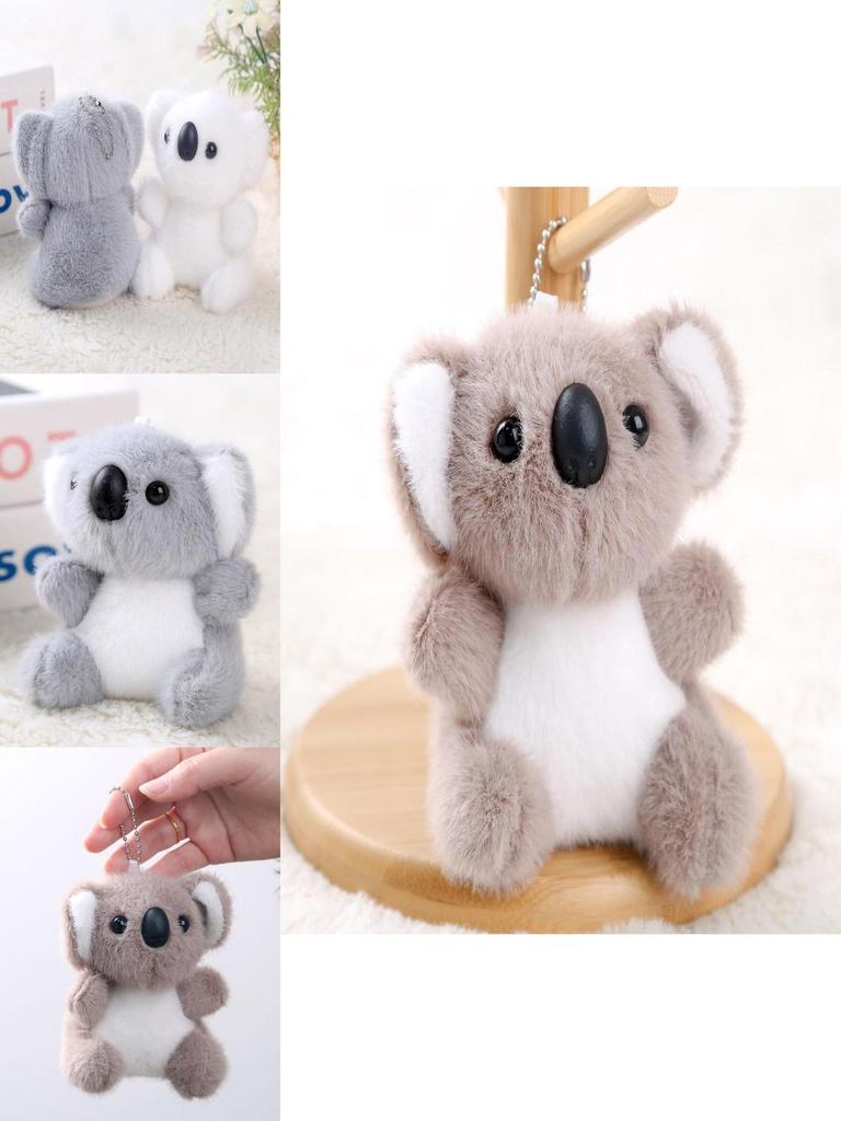 Cute Animal Plush Keychain With Cotton Filling For Girls School Bag Accessories