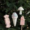 Christmas Tree Decoration Ice Cream Pendant Hanging Ornament for Christmas Tree and Door Handle Holiday Party Decoration