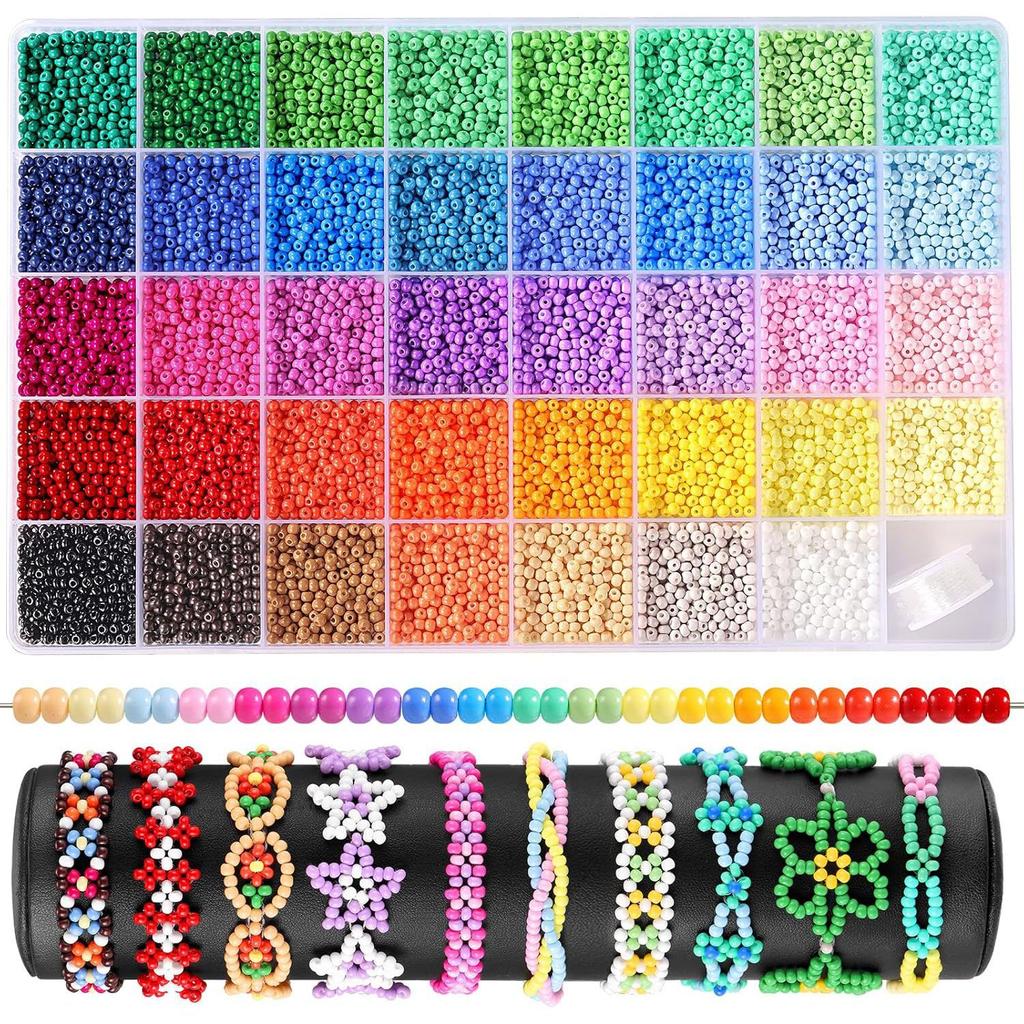 39-Color Mixed 3Mm Rice Beads, Handmade Jewelry Materials 9600 Seed Beads, Bracelets, Necklaces, Diy Accessories