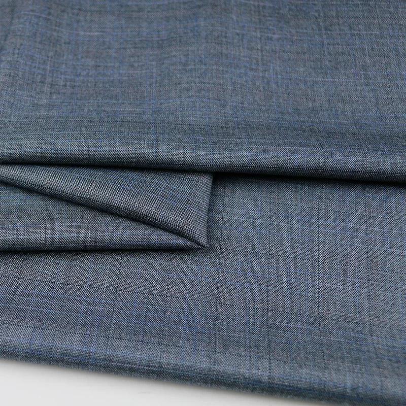 100x150cm Dark Patterned Thin Anti-wrinkle Suit Fabric for Clothes Vest Trousers Sewing Checkered Striped Cloth Black Blue