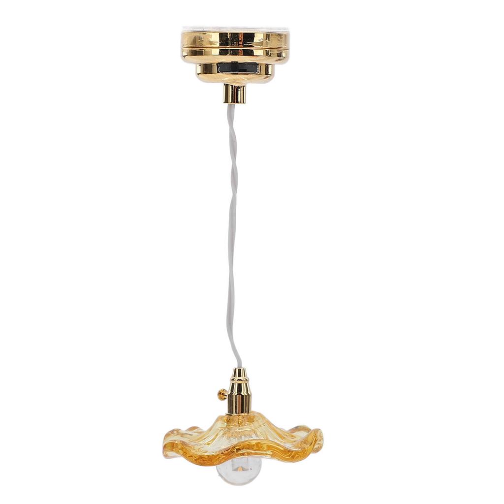 1:12 1:6 Miniatur Puppenhaus Deckenlampe Szenenrequisiten Mikro Dekoration Glas Runde Glühbirne Möbel
