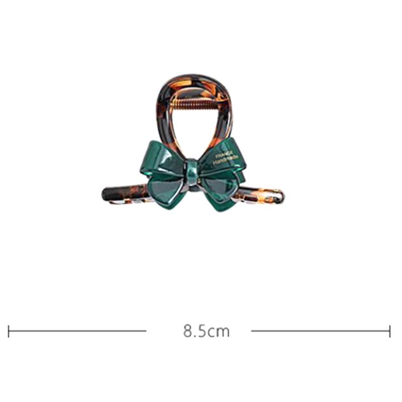 Medium Contrasting Bow Korean Shark Clip Fashionable Hot Stamping Letters Half Tied Hair Clip Hair Clip