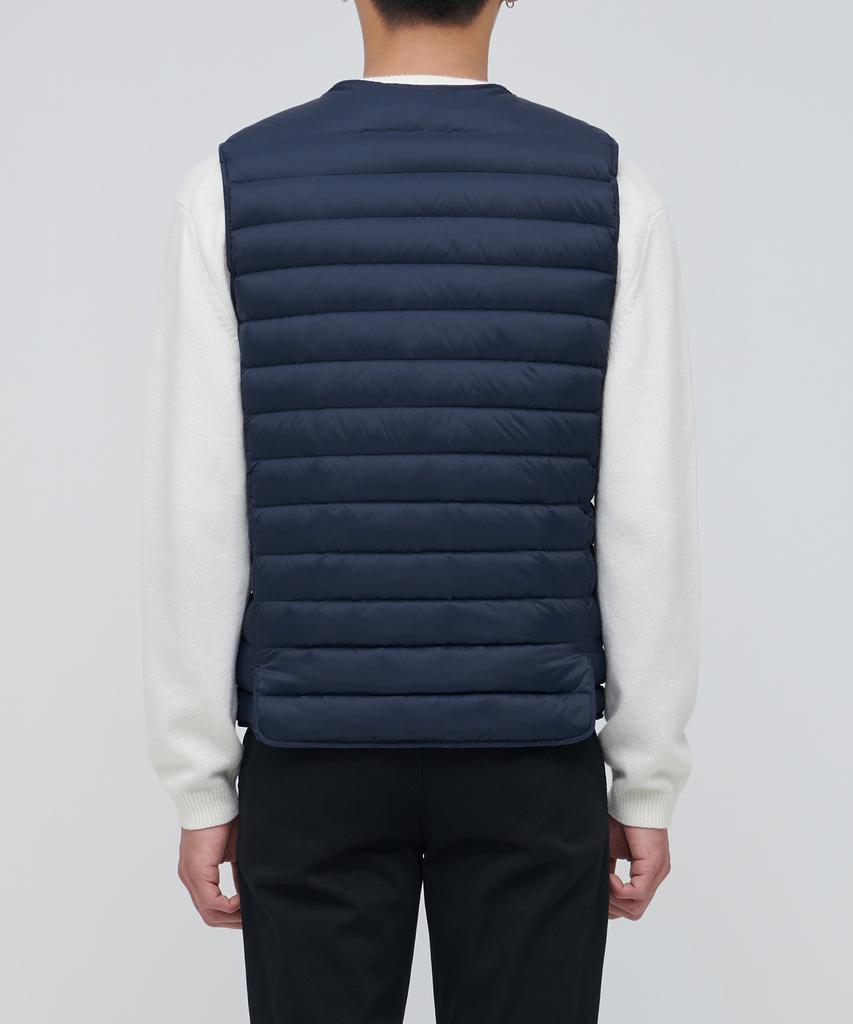 Musinsa Standard V-Neck Light Down Vest [Navy]