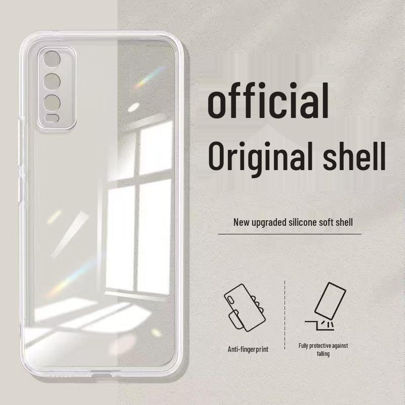 Vivo Y11s Full Coverage Liquid Silicone Phone Case - Solid Color, Anti-Fall, Soft Straight Edge Design