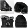 Cotton Shoes Women Big Size Ladies Snow Boots Padded Thickened High Top Casual Women's Boots Outdoor Hiking Cold Winter Shoes Fleece Anti-Slip Boots