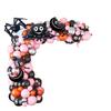 Halloween Latex Balloon Arch Set, Ghost Day Flag Banner Scene Arrangement Aluminum Foil Balloon