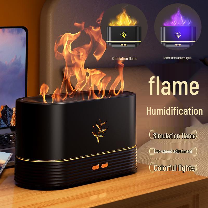 3D Flame Aroma Diffuser: USB-Powered Colorful Humidifier for Home