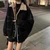 Women Streetwear Black Denim Jackets Korean Fashion Patchwork Hooded Spring Jacket Casual Chaquetas Veste Jeans Femme