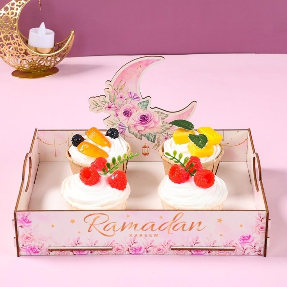 Black Gold Wooden Tray Wooden Material Serving Tray Wooden Storage Box Organizer Design Storage Function Cake Dessert Box