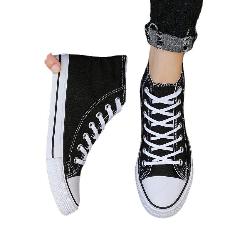 High-top canvas shoes men's Korean version trendy versatile student trendy shoes casual cloth shoes boys board shoes high-bang shoes men's shoes