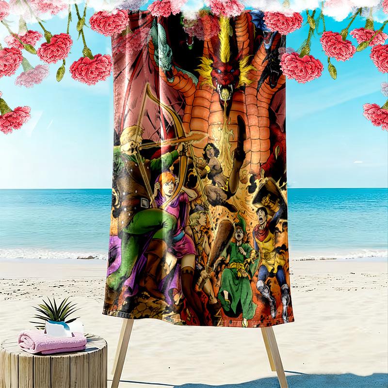 Dungeons & Dragons 2D Flat Print Beach Towel, Large Soft Quick Dry Towel for Beach Camping Swimming261018128DSTJ