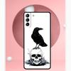 Crow Raven Dark Skull Case For Samsung Galaxy S24 Ultra S22 Plus S20 S21 FE S8 S9 S10 Note 10 20 S23 Ultra Cover