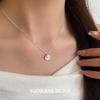 S925 Sterling Silver Freshwater Pearl Shell Necklace for Women - Versatile, High-End Clavicle Chain