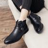 All-match Men Ankle Boots Elegantes Formal Business Office Man Shoes Classic Men Chelsea Boots Side Zipper Leather Dress Shoes