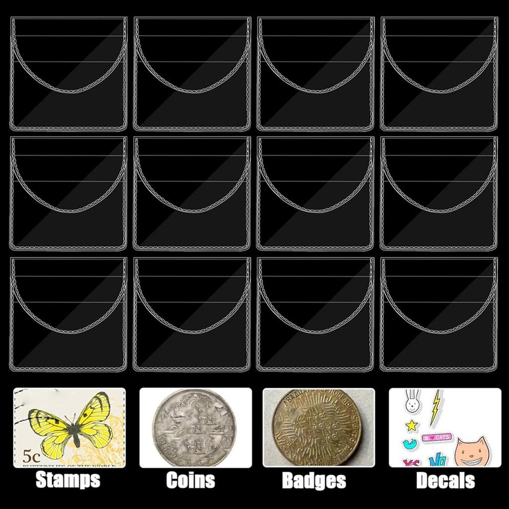 2025+ 150Pcs Single Pocket Coin Flip Coin Sleeves Holders Clear PVC Coin Protectors Plastic Coin Holders (2.2 X 2 Inch Square)