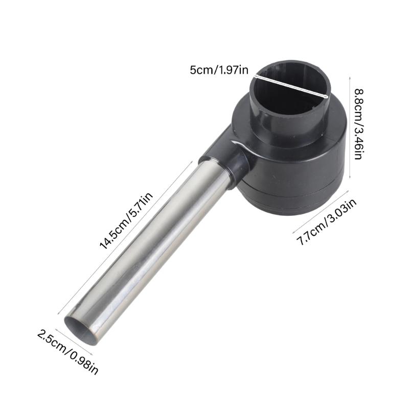 5V Electric Blower 14.5cm Extended Air Duct 5 Speed Control Portable Design For Grill Camping And Kitchen Ventilation