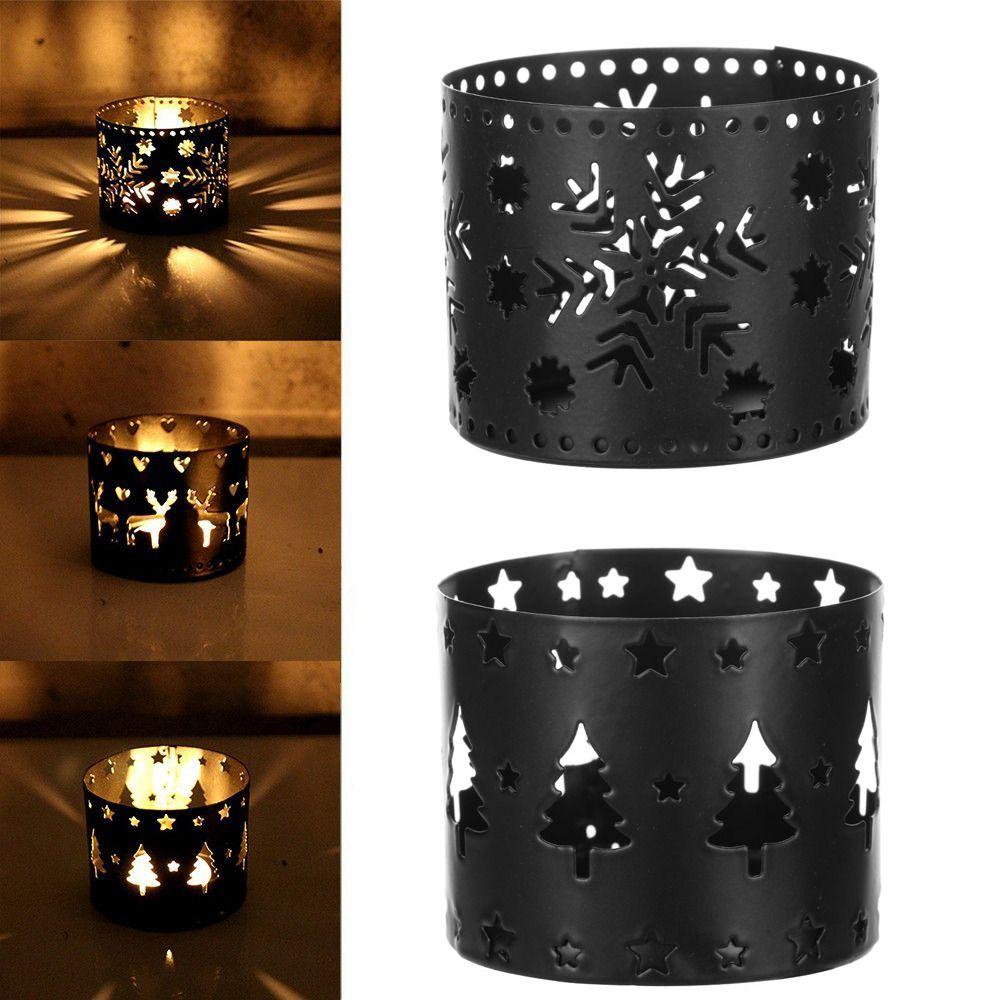 

Снежинка Рождественская елка Фестиваль Украшения С Рождеством Рождественский Подсвечник Полый Подсвечник