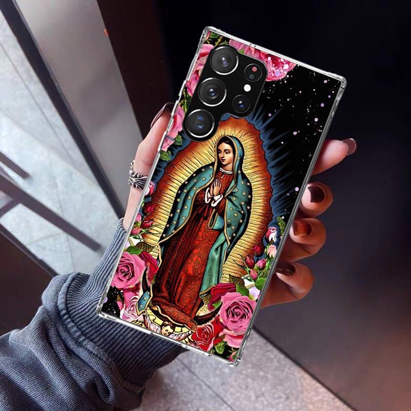 Virgin De Guadalupe Virgen Mary Phone Case for Samsung Galaxy S26 S25 Edge S24 S23 Ultra S22 Plus S21 FE S20 + Soft Cover Print