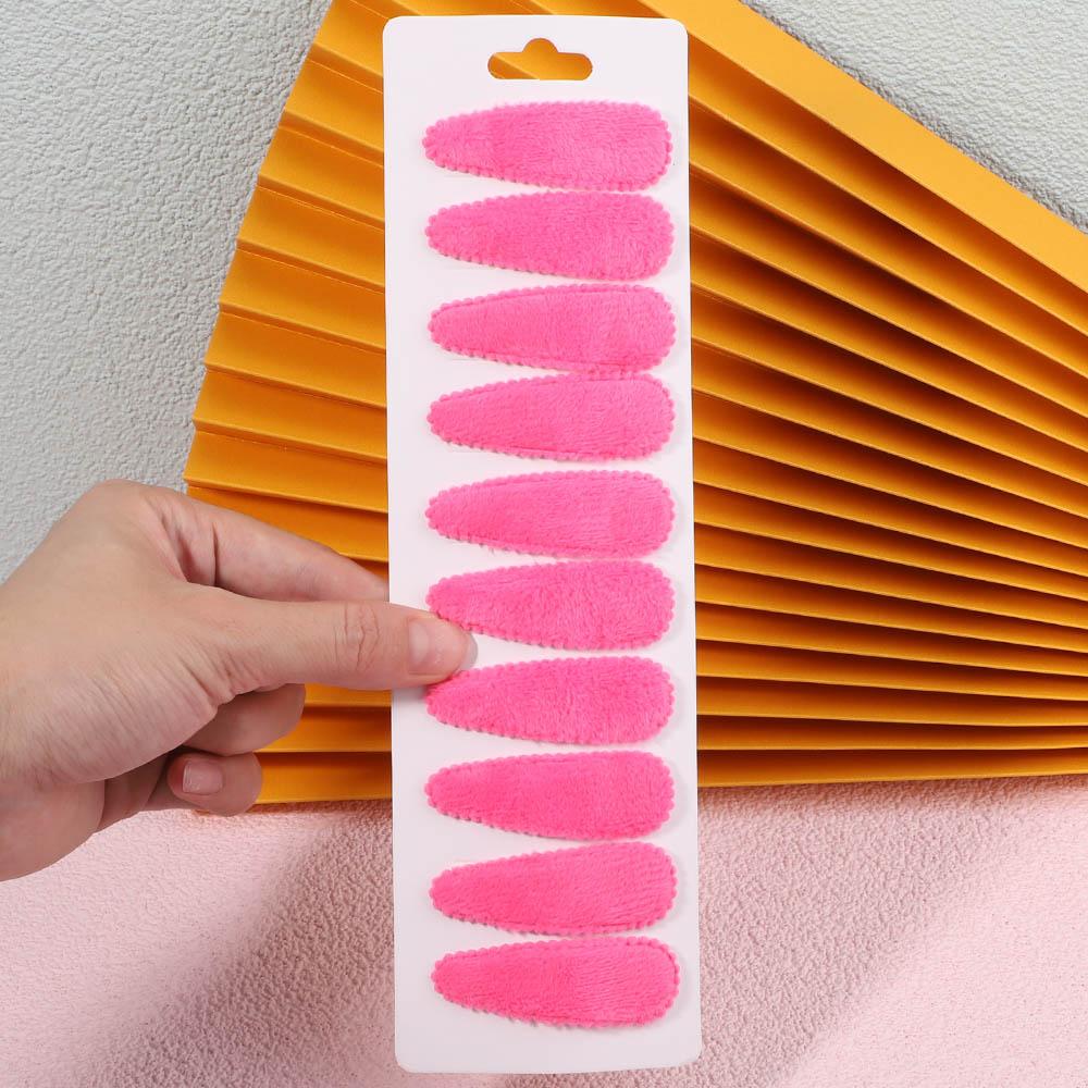 10Pcs/Set Women Solid Plush Snap BB Clip For Girls Hairpin Barrettes Cute Hair Clips Headwear Kids Hair Accessories