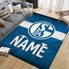 Custom Name,Schalke 04 Home Sofa Decoration for Living Room & Bedroom, Non‑Slip Play Flannel Floor Mat for Game Room