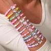 Rainbow Bead Bracelet Set: Colorful Kitten & Puppy Charms with Butterfly Accent - Perfect Gift for Best Friends, Women & Girls.