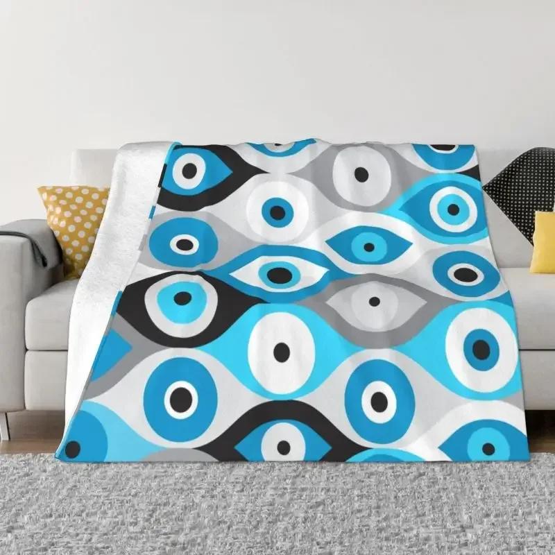 Bohemian Patchwork Geometric Pattern Print Blanket, Warm and Cozy Soft Blanket for Sofa Bed Couch Car Office Camping Travel, Gif