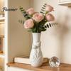 Dried Flower Arrangement Holder Couple Cats Vase, Plastic Snuggling Cat Vase for Home, Modern Home Interior Accents Desk, Shelf Decor, Tabletop Floral
