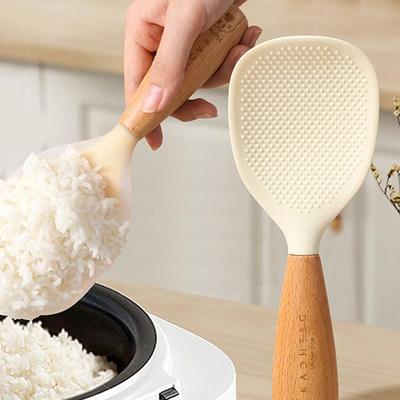 Potravinářská lžíce na rýži Žáruvzdorná lopatka na rýži Silikonová rýžová špachtle