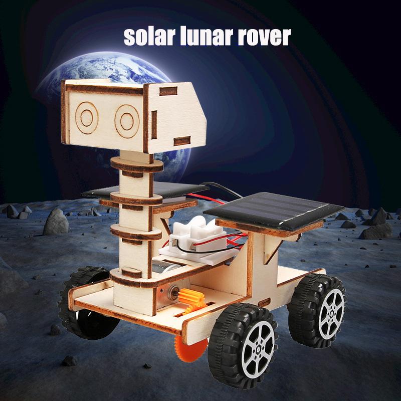 Aerospace Model Solar Lunar Exploration Vehicle Children's Diy Hand-Assembled Model Diy 3D Wooden Puzzle Science Education Toys