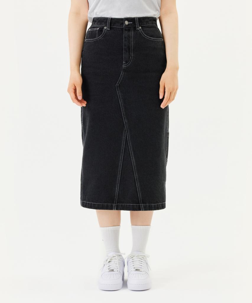 Mark Gonzales Womens Mg Heart Carpenter Skirt - Black
