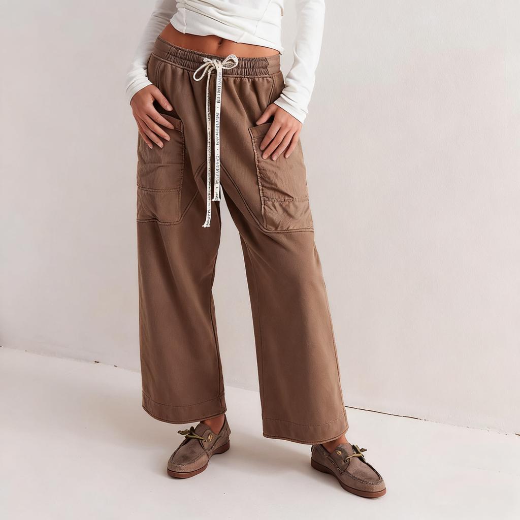 Women's Barrel Sweatpants Fleece Lined Baggy Drawstring Pants Fall Winter Outfits Athletic Joggers With Pockets