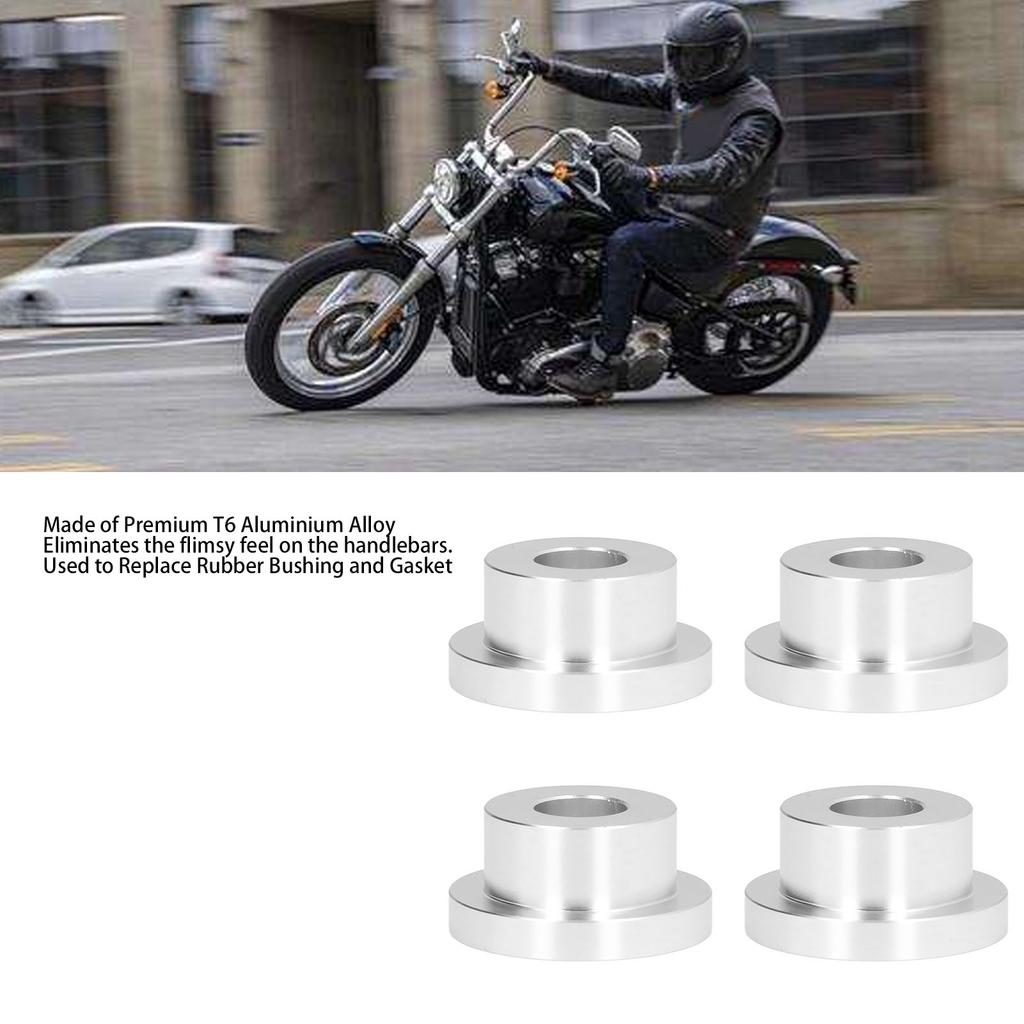 4Pcs Billet Handlebar Riser Bushing   CNC T6 Aluminium Alloy Accessory Set Kit for