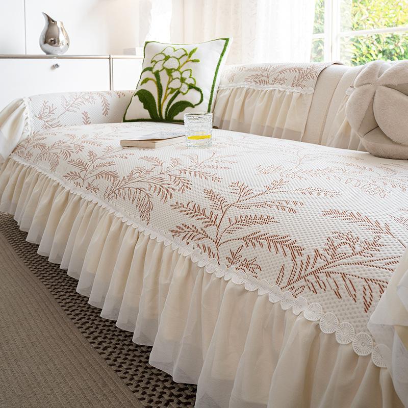 Skirt ice silk sofa cushion 2025 summer new small fresh sofa mat seat cushion non-slip breathable heat dissipation cover