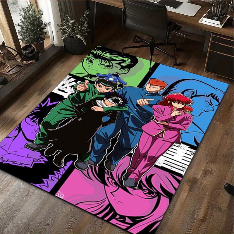Yu Yu Hakusho Carpet Office Decorative Carpet For Living Room Bedroom Door Mat Floor Rug Computer Chair Area Rug