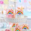 500 Pcs Rainbow Stickers Roll Laser Colored Rainbow Shape Seal Stickers Waterproof Self-Adhesive Decals For Envelope