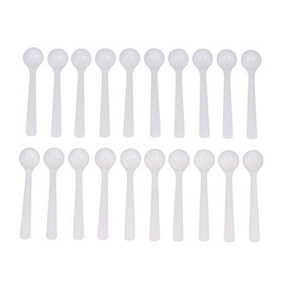 20Pcs Powder Spoon White Measuring Spoon Plastic Small Spoon