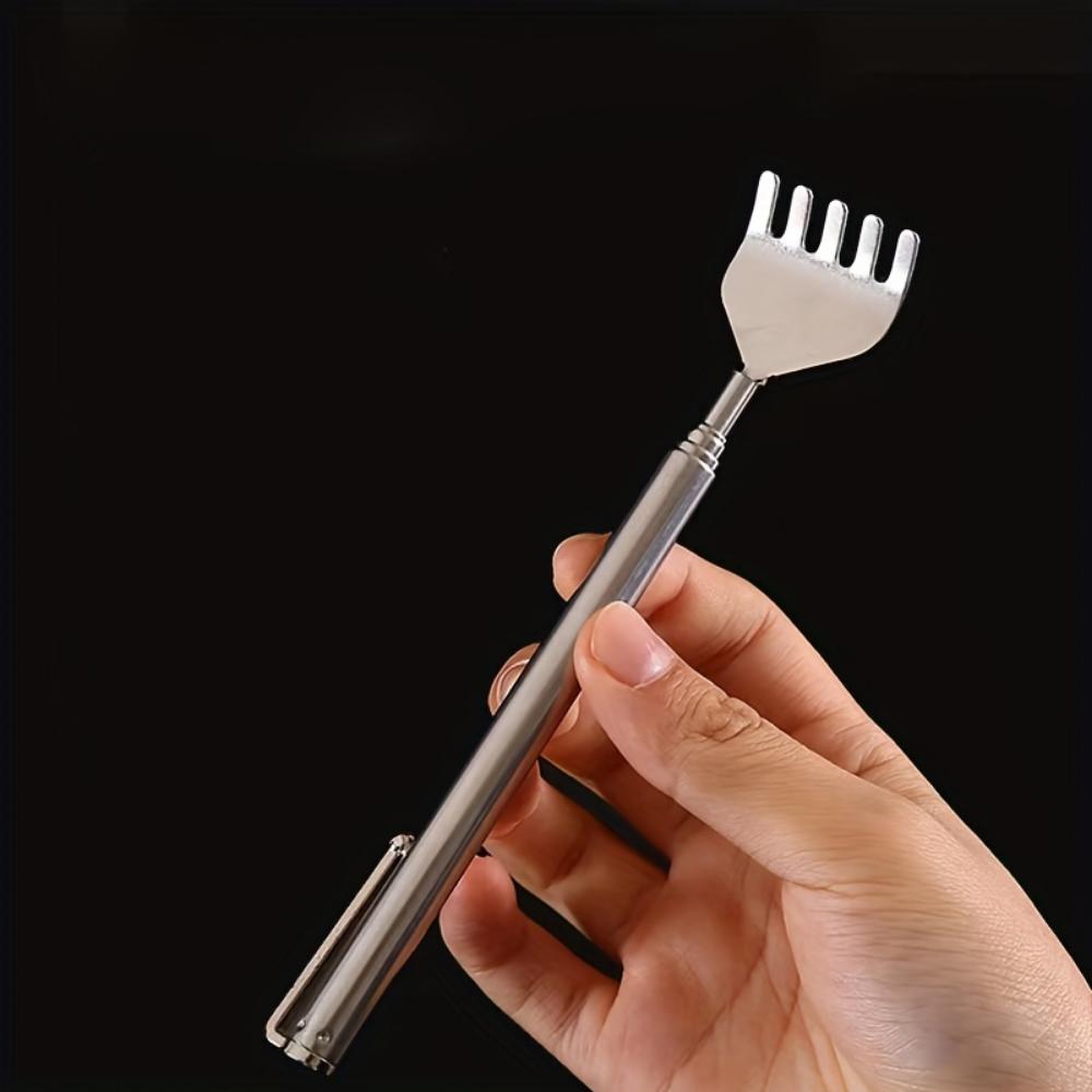 Retractable Back Scratcher, Stainless Steel Retractable Anti-itch Claw, Metal and PVC Material, Fragrance-free, Massage Tool for the Elderly
