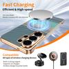 Luxury Carbon Fiber Fold Magnetic Stand Bracket For Magsafe Case For Samsung Galaxy S26 S25 S24 S23 Ultra Shockproof Back Cover