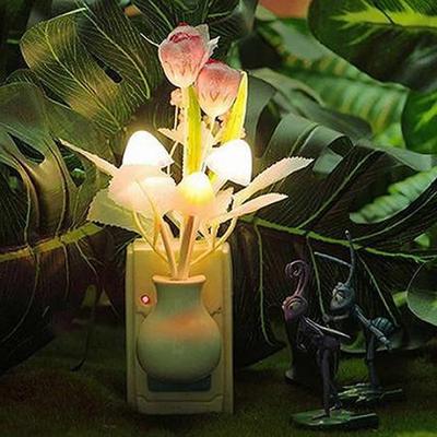 Mini Tulip Night Light Morbido sensore romantico Lampada da camera per lettino Decorazioni per la casa