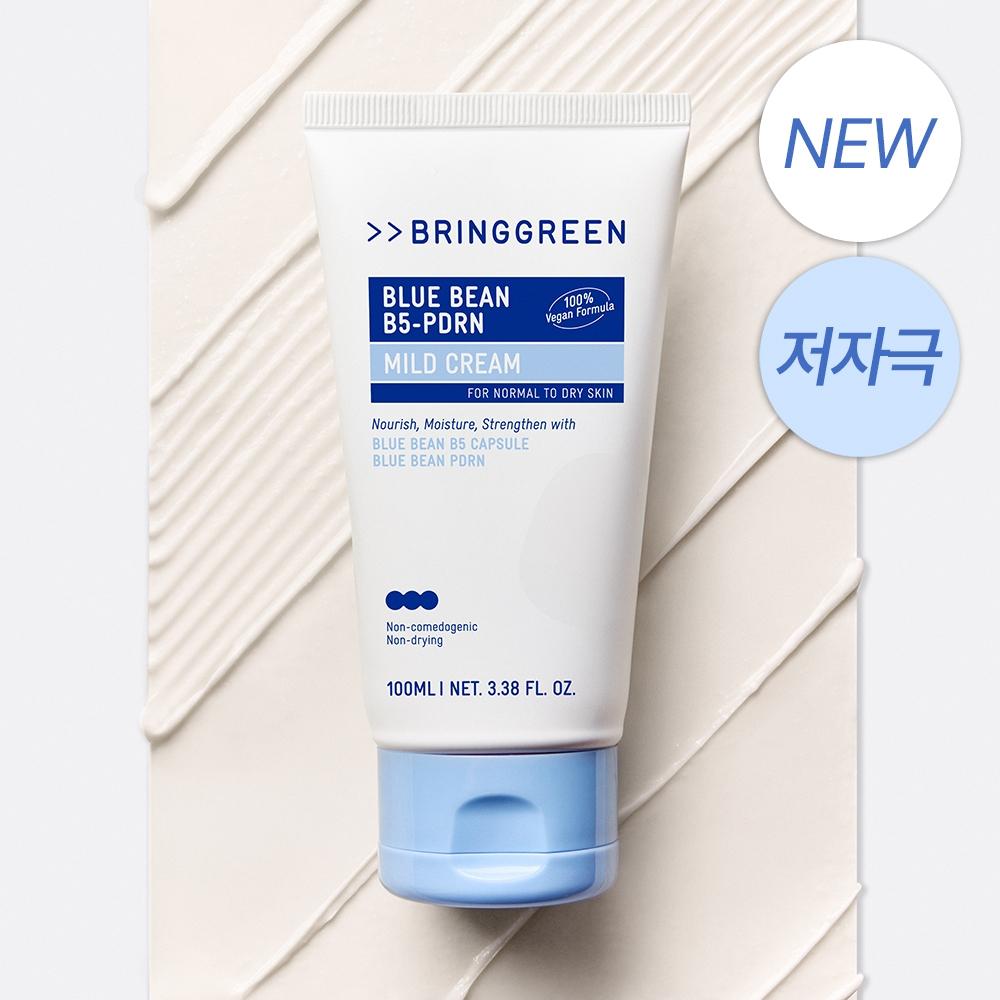 Bring Green [fast Moisture] Bring Green Blue Bean B5 Pdrn Mild Cream 100ml  + Blue Bean Lotion 10ml 